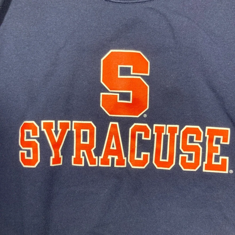Syracuse University Sweatshirt Adult 2XL Navy Blue Pullover‎ Sweater STAINS